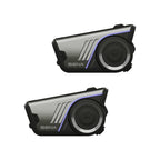 Motorrad Kommunikationssystem 60S Mesh 3.0 WAVE Bluetooth Intercom IPX7 wasserdicht 24 Std Akku 2 km Reichweite Harman Kardon Doppelpack