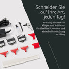 Kabellose Haarschneider und Konturenschneider Combo mit Titan-Klingen und 100 Min Laufzeit