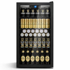 Getränkekühlschrank YC-86 86 Liter mit 4 Ablagen Glasfront LED-Beleuchtung und digitaler Temperaturregelung