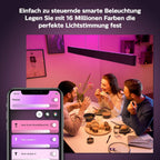 LED Pendelleuchte Ensis 5500 lm 79 W dimmbar mit 16 Mio. Farben App- und Sprachsteuerung Schwarz