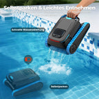Poolroboter PC20 für Boden Wand und Wasserlinie 18.927 l/h App-Steuerung 5.200 mAh Akku 4 l Filterkorb für Pools bis 170 m²