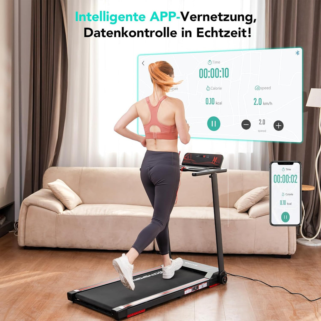 Elektrisches Laufband klappbar CS-WP9 12 km/h 1400W Walking Pad LED Display Bluetooth App 110 kg