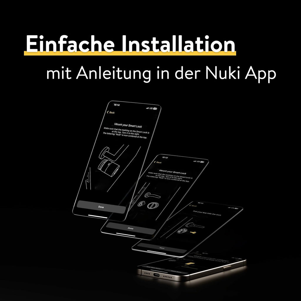 Smart Türschloss Pro 221147 elektronisch Bluetooth WLAN Matter Nachrüstlösung Fernsteuerung ohne Zylindertausch