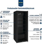 Getränkekühlschrank GSC4240B 237L 110W mit LED-Innenbeleuchtung und 6 verstellbaren Einlegeböden