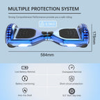 Hoverboard selbstbalancierend 6,5 Zoll ESU010 mit Bluetooth LED Lichtern 12 kmh Elektro Skateboard für Kinder bis 100 kg