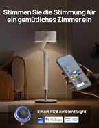 Standventilator mit Oszillation und App-Steuerung DR-HPF008S 120°+120° 9 Stufen 20 dB 89 cm Höhe Timer LED Licht Weiß