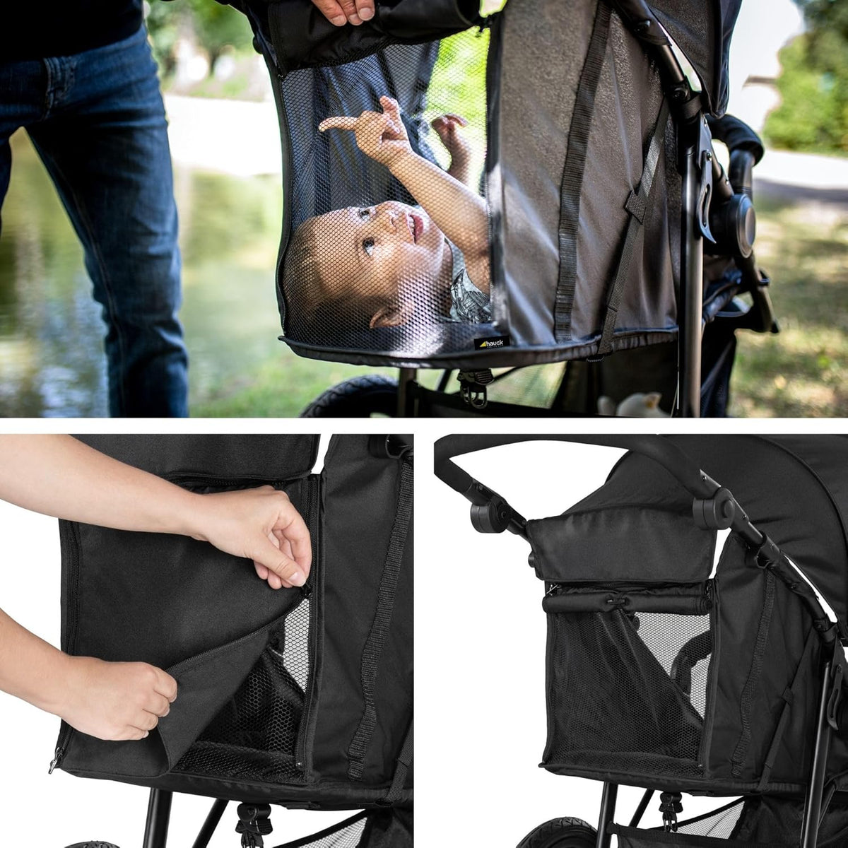 Kinderwagen 3-Rad Buggy mit Luftreifen Liegefunktion UV Schutz 50+ bis 22 kg klappbar Modell Runner 2 274200