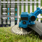 Akku Rasentrimmer Freischneider 4 in 1 21V mit 2 Akkus 12000 U/min 8 Zoll Schnittbreite verstellbarer Griff Winkel