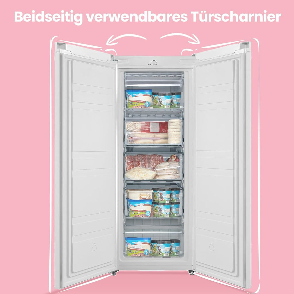 Gefrierschrank RCU160WH2(E) 160L 142cm freistehend 183 kWh/Jahr wechselbarer Türanschlag Weiß