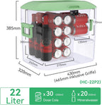 Kompressor Kühlbox HC-22P2 22L 12/24V 230V DC AC -18 bis 15°C Auto Kühlschrank Gefrierbox tragbar Camping Wohnmobil