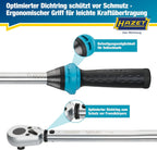 Drehmomentschlüssel 5122-2CT 1/2 Zoll Vierkant 12,5 mm 40-200 Nm ±4 % Umschaltknarre mit Kalibrierschein 519 mm