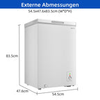 Gefriertruhe FCF98DE 99 Liter freistehend mit Schnellgefrierfunktion LED-Beleuchtung und 4-Sterne-Gefrierfach