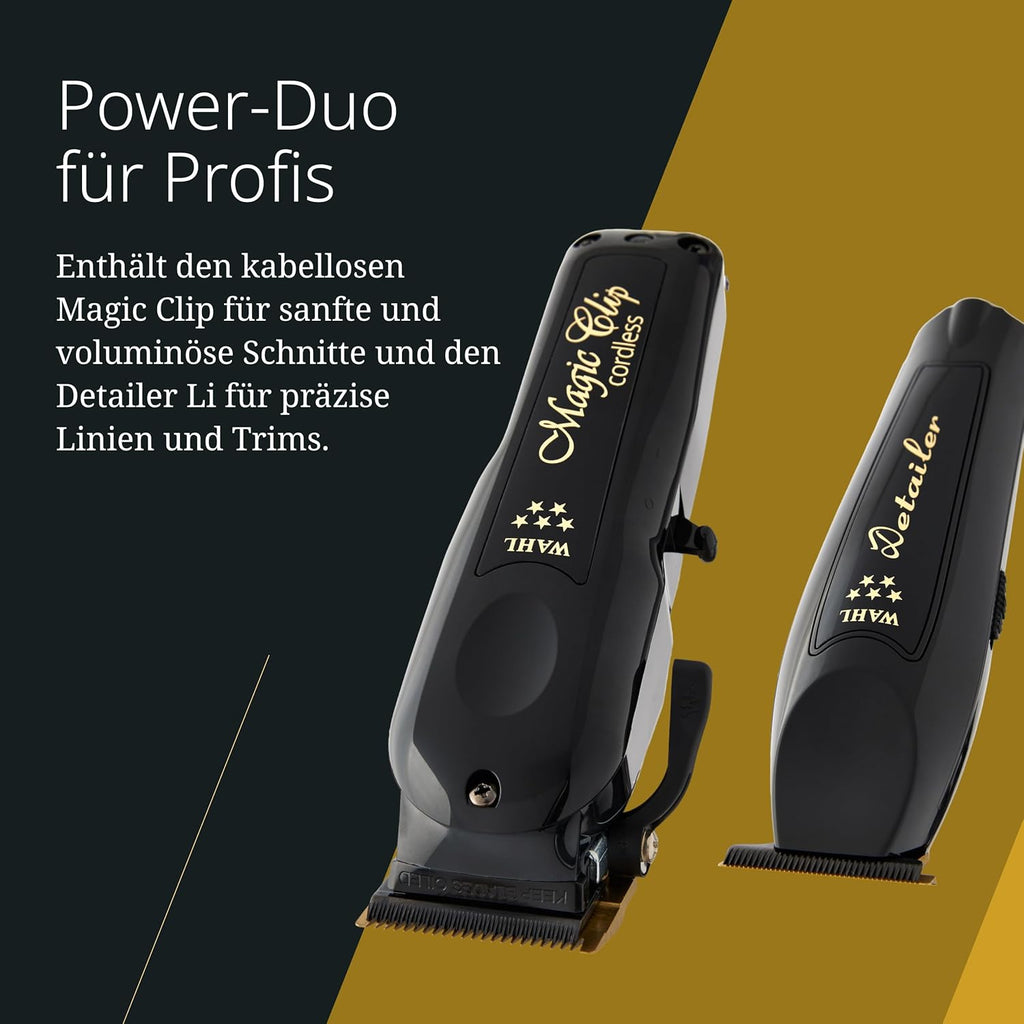 Kabellose Haarschneider und Konturenschneider Combo mit Titan-Klingen und 100 Min Laufzeit