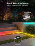 Outdoor Neon LED Streifen 10 m RGBIC IP67 App Steuerung WLAN Bluetooth 64+ Szenenmodi Musik Sync Alexa Google Assistant