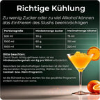 Slush Maschine 2 L mit 5 Programmen automatischer Reinigung Touch-Steuerung und Zubereitung ohne Eis