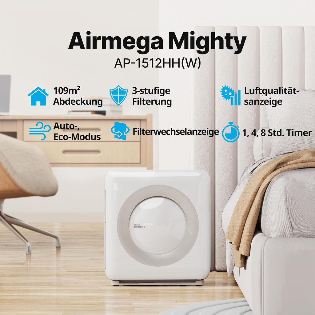 Luftreiniger AP-1512HH mit Aktivkohlefilter CADR 421 m³/h für Räume bis 109 m² und ECO Modus
