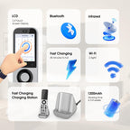 Universalfernbedienung X2 mit Hub und Ladestation Touchscreen IR Bluetooth WLAN für bis zu 49 Geräte
