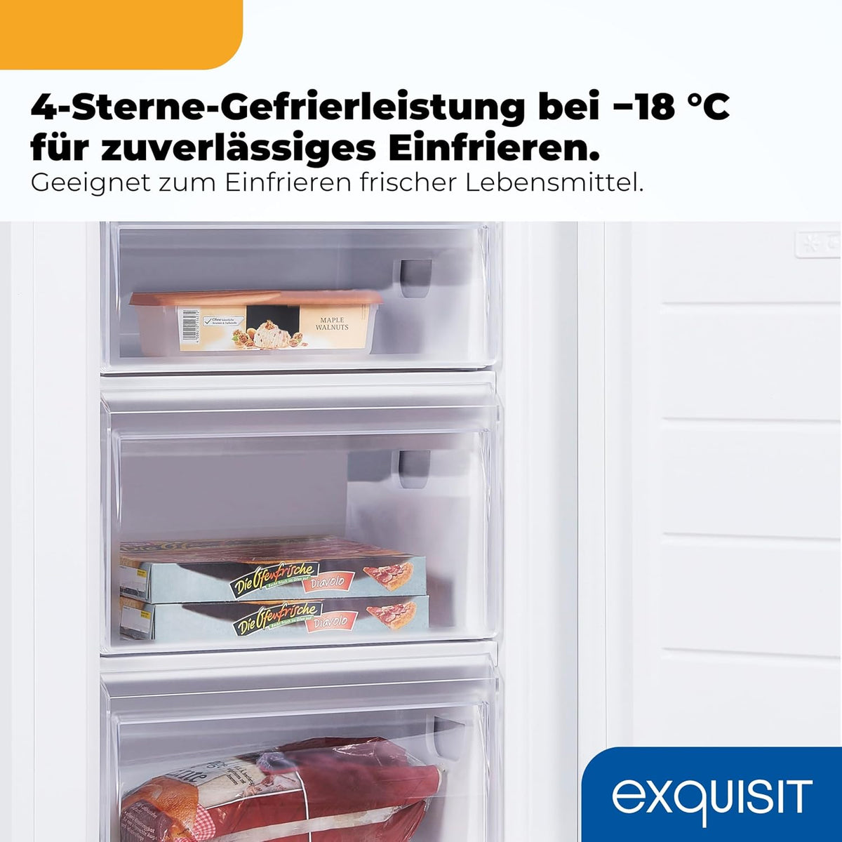 Gefrierschrank 87L GS581-040C weiss 85,5cm 40dB 4 Sterne Gefrieren manuelle Temperaturregelung