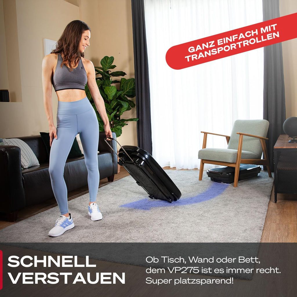 Vibrationsplatte VP275 3D mit 99 Intensitätsstufen LED Display App Steuerung Trainingsbändern und 120 kg Belastbarkeit