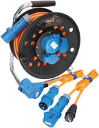 CEE Campingkabeltrommel EXTREME SIGNAL V116885 25 m H07BQ-F 3G 2,5 mm² mit Winkelkupplung und Adapterleitung IP44