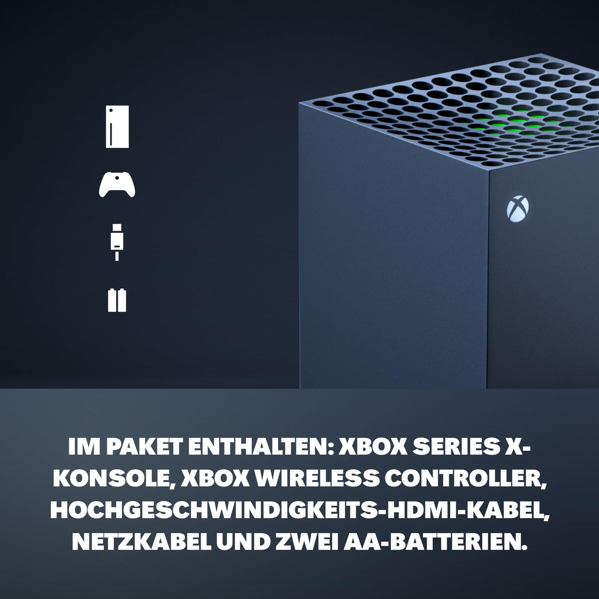 Xbox Series X Spielekonsole 1 TB mit 4K Gaming bis zu 120 FPS Wireless Controller HDMI Kabel