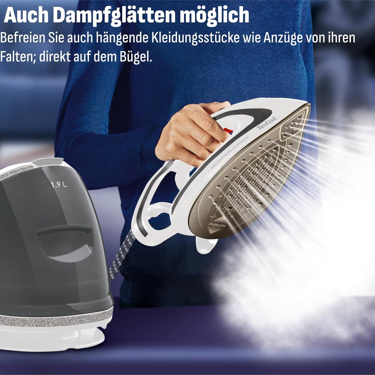 Dampfbügelstation GV9567 7.7 Bar 2600 W 155 g min kontinuierlicher Dampf 500 g min Dampfstoß Anti Kalk System