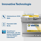 Professional Dual Purpose AGM Batterie 12V 95Ah 850A für Wohnmobil Wohnwagen und Boote wartungsfrei 353 x 190 x 175 mm