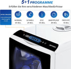 Tischgeschirrspüler AE-TDQR03 kompakt 5L Wassertank 6 Programme LED Display Touch Steuerung