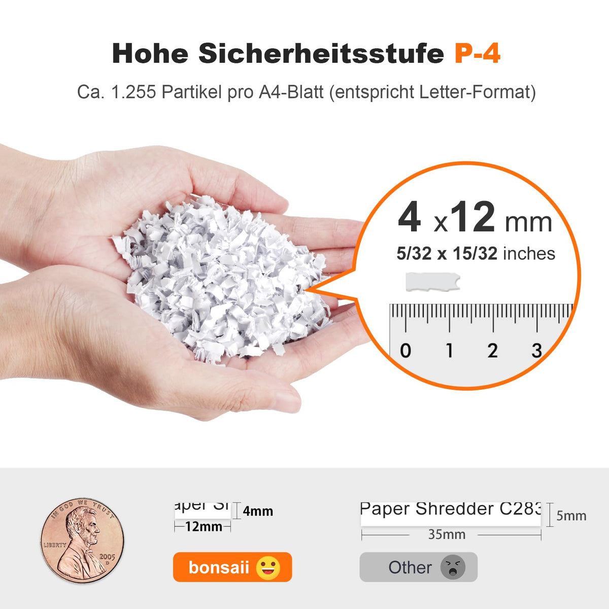 Aktenvernichter C283 Auto-Feed 200 Blatt P-4 Mikroschnitt 60 Min Dauerbetrieb 31 L Behälter 58 dB