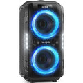 Bluetooth Party-Lautsprecher T9 Pro 270W mit Bluetooth 5.3 2 x 6,5 Zoll Woofern Mikrofon- und Gitarreneingang USB TF AUX Wechselakku