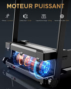 Klappbares Walking Pad LF-X2DC 10 km/h 500 W mit LED Display 100 kg Belastbarkeit und ABS Rahmen