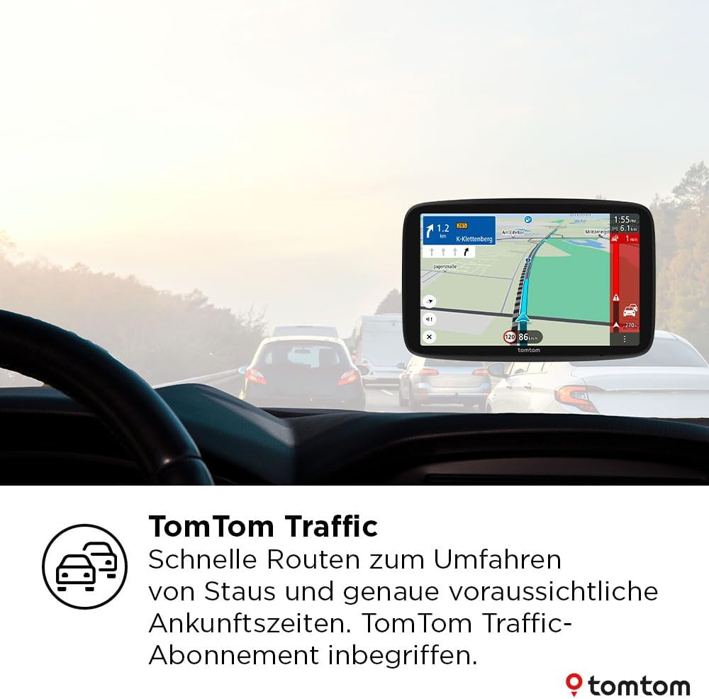 GPS Navigationsgerät GO Navigator 7 Zoll Europa Karten mit Verkehrsinformationen WiFi Updates Magnethalterung