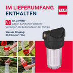 Hauswasserwerk Edelstahl Druckkessel 1300 Plus F 1200W 4350 l/h 50 m Förderhöhe Vorfilter 31155