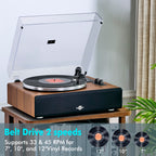 Plattenspieler mit 4-Lautsprecher-Stereo und Bluetooth integrierter Verstärker AT-3600L Magnet-Tonabnehmer 33/45 U/min