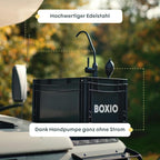 Camping Spülbecken mit Handpumpe mobil BOX-WAS-BL-10 40x30x28 cm Eurobox Format 5L Tanks