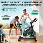 Heimtrainer Ergometer 8732F mit 100 Widerstandsstufen Display Tablet-Halterung und 160 kg Belastbarkeit