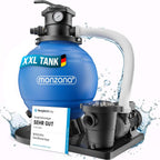 Sandfilteranlage Poolfilter 15900 l/h SF159 600W 7 Wege Ventil Ø32-38mm für Pools bis 70000L Filterpumpe 86,5x51x86,5 cm