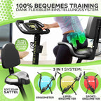 3in1 Heimtrainer Fahrrad klappbar Cyclette Liegeergometer Magnetwiderstand 140 kg Belastbarkeit verstellbarer Sitz