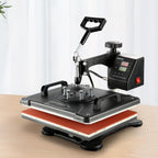 Hitzepresse Transferpresse 38x30cm 8-in-1 1250W 360 Grad Schwenkarm Digital Temperatur- und Zeitsteuerung Sublimation