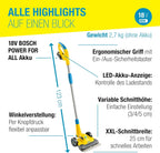 Akku Rasentrimmer und Kantenschneider FineCut 18 V 25 cm Schnittbreite mit Akku und Ladegerät