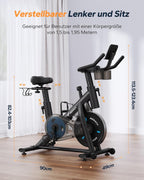 Heimtrainer Fahrrad Magnet Widerstand MR-S26B2-EU Indoor Cycling Bike LED Display Tablet Halter bis 136kg