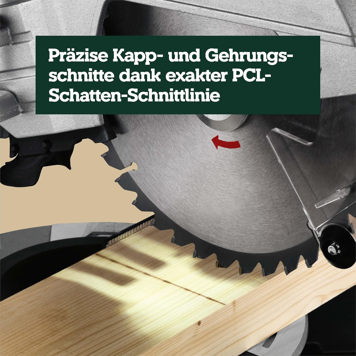 Kapp- und Gehrungssäge KGS 254 M 613254000 254mm Sägeblatt Zugfunktion 1450W Precision Cut Line Holz
