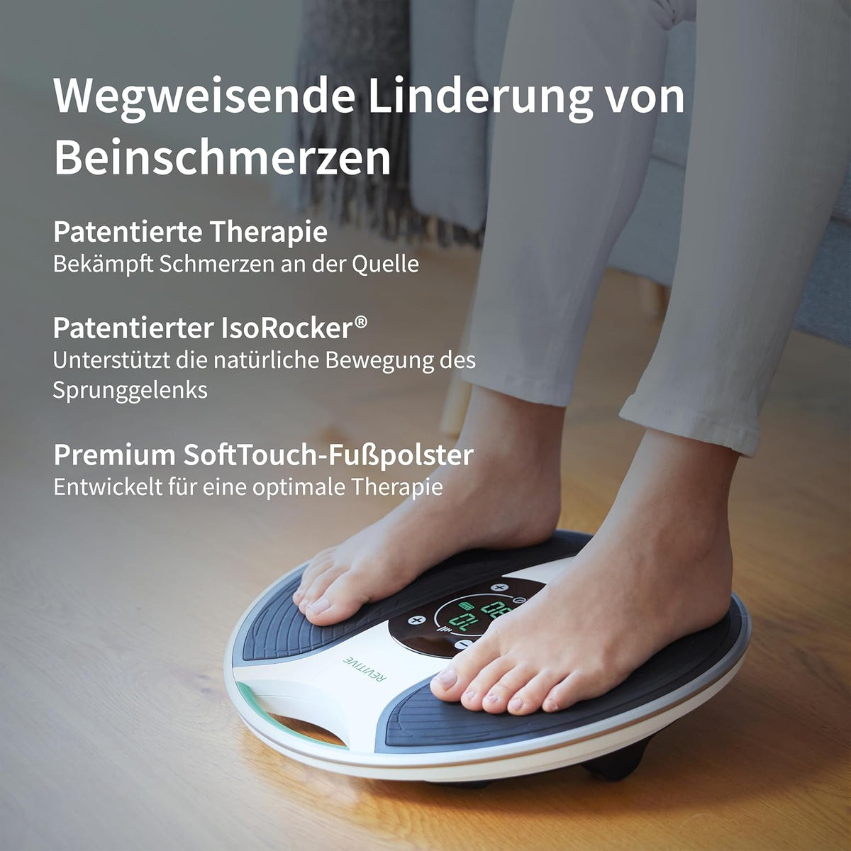 Fuß- und Beinmassagegerät Medic Plus Knie EMS NMES Durchblutungsförderung gegen Knieschmerzen und Schwellungen
