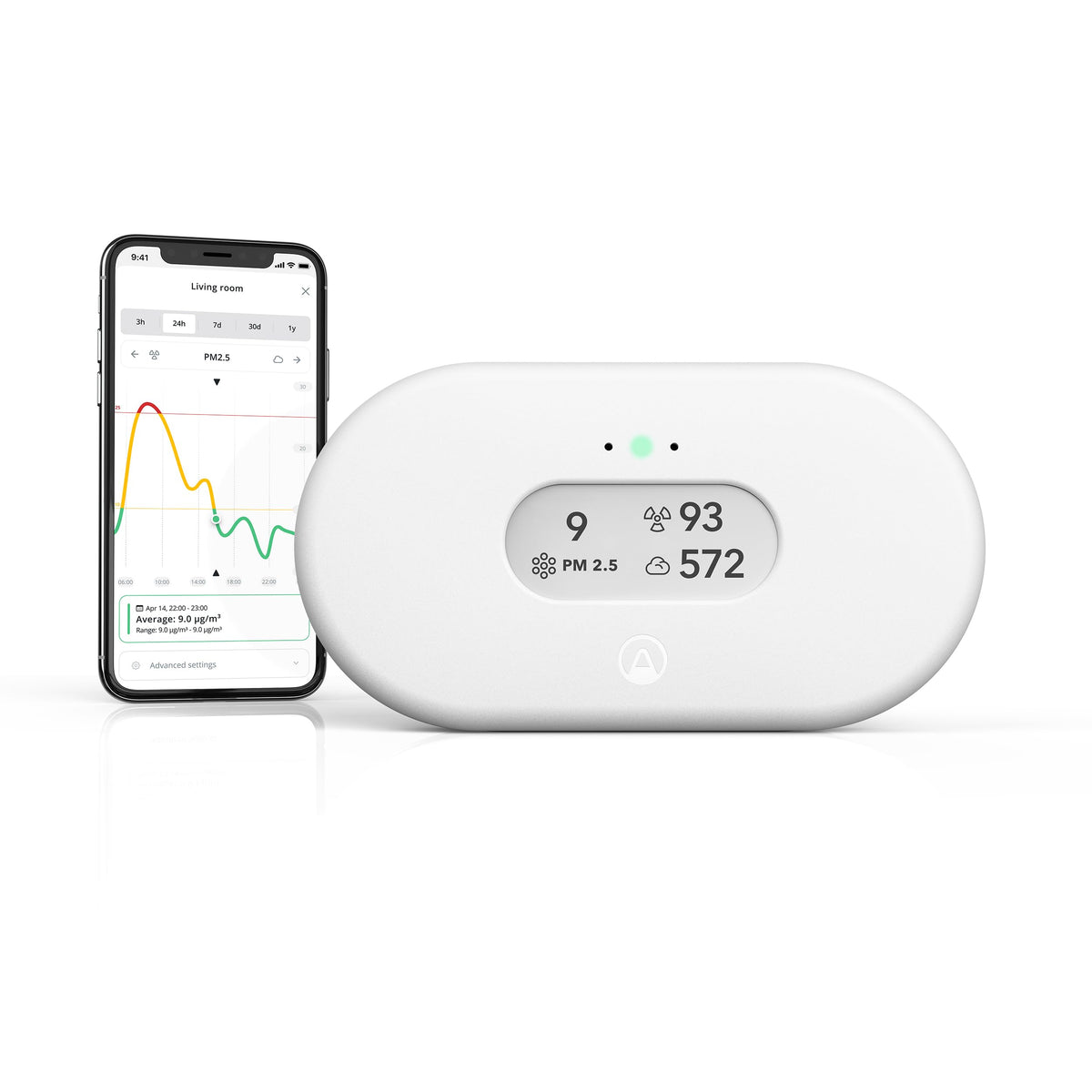 Radon und Luftqualitätsmessgerät View Plus 2960 mit PM2.5 CO2 VOC Feuchtigkeit und Luftdruck