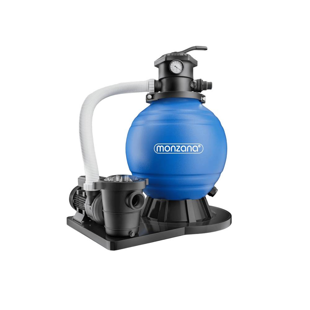 Sandfilteranlage Poolfilter 15900 l/h SF159 600W 7 Wege Ventil Ø32-38mm für Pools bis 70000L Filterpumpe 86,5x51x86,5 cm