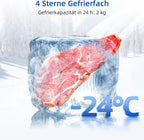 Kühl-Gefrierkombination Gefrierfach oben 86 Liter 85 cm 4 Sterne Gefrierbereich LED Innenbeleuchtung freistehend FTM86L4E