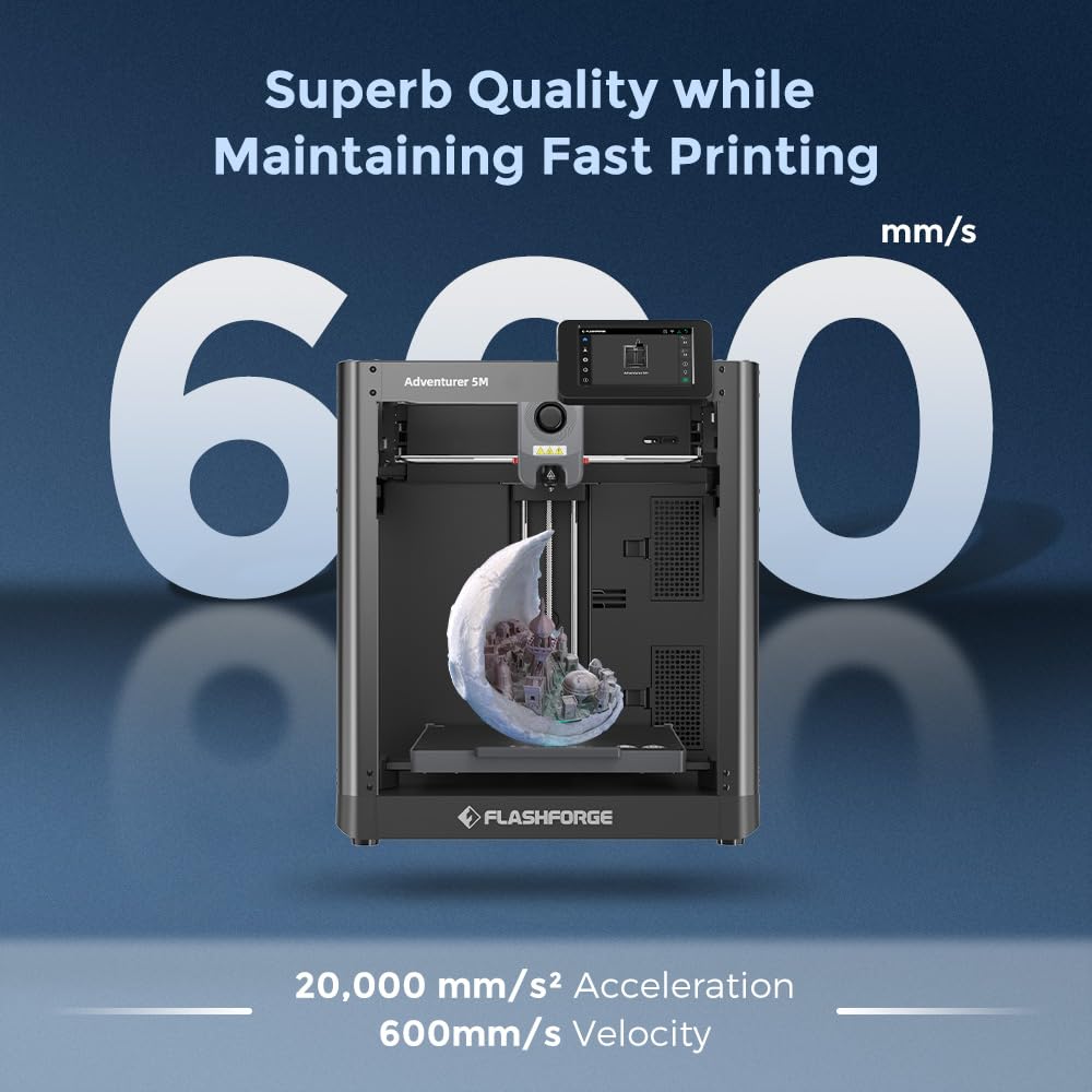 3D Drucker Adventurer 5M CoreXY Struktur automatische Kalibrierung 600mm/s Druckgeschwindigkeit 220x220x220mm