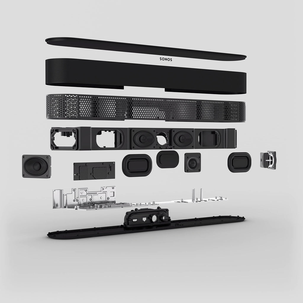 Soundbar Beam Gen 2 mit Dolby Atmos 3D Audio WLAN Ethernet und HDMI-Kabel für TV und Home Entertainment