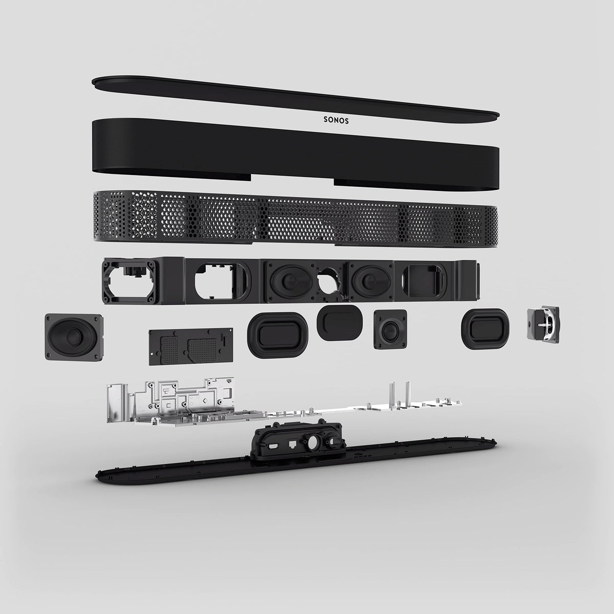 Soundbar Beam Gen 2 mit Dolby Atmos 3D Audio WLAN Ethernet und HDMI-Kabel für TV und Home Entertainment