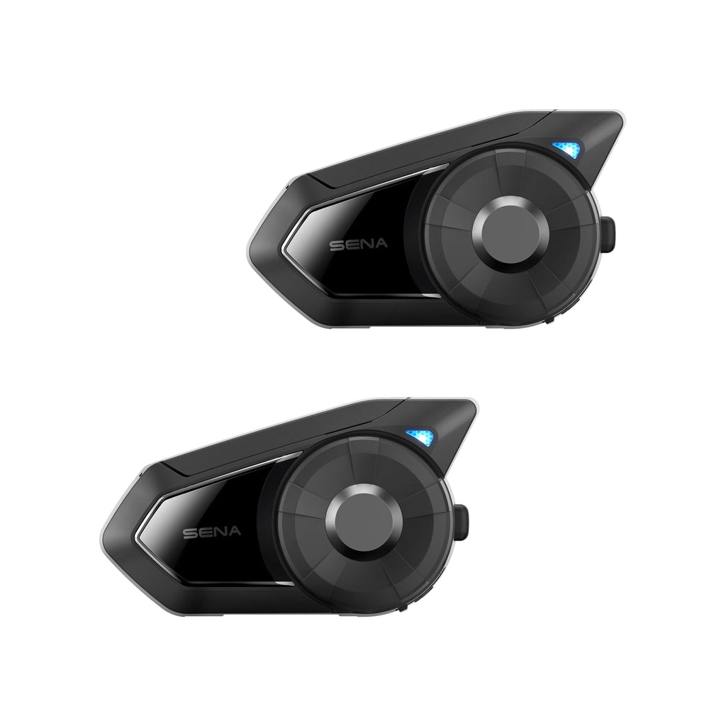 Motorrad Mesh Kommunikationssystem 30K mit Bluetooth HD-Lautsprechern und 2 km Reichweite im Doppelpack